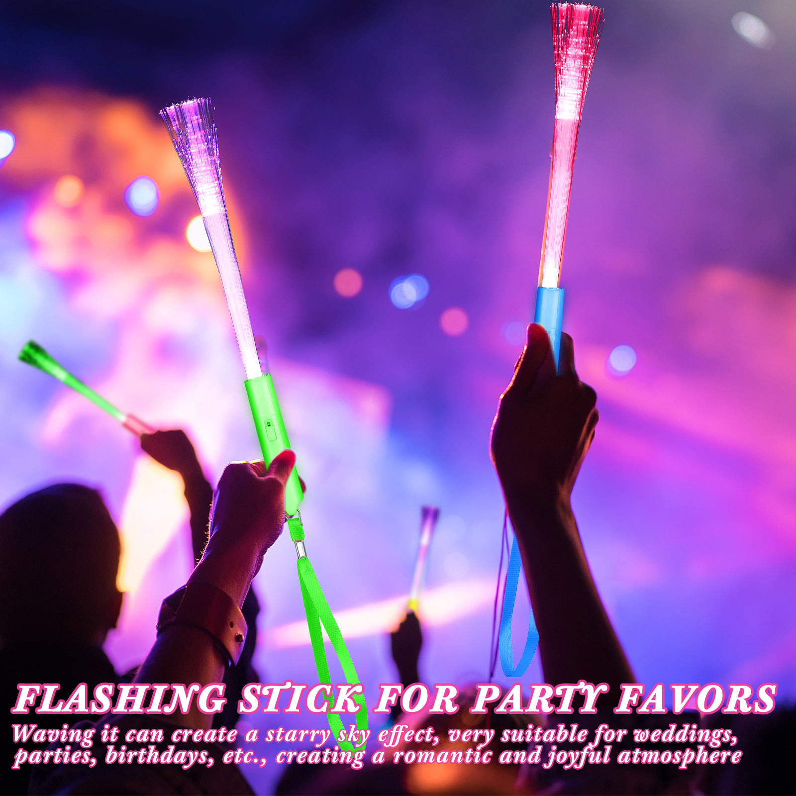 24-200Pcs Fiber Optic Wands Gl - Cotton Candy Cone 评论和价格