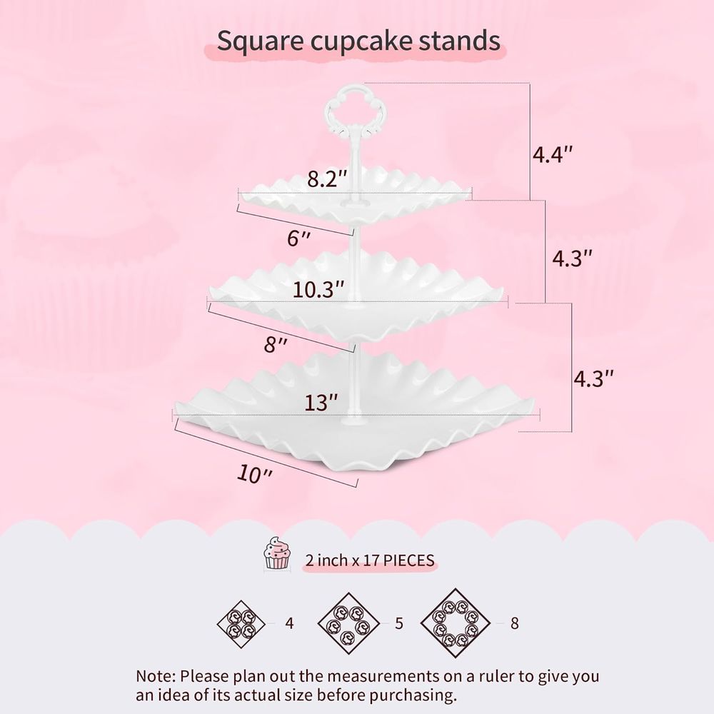 5 Piece Cake Stand Set with 2  - Cupcake Stand Tier 评论和价格