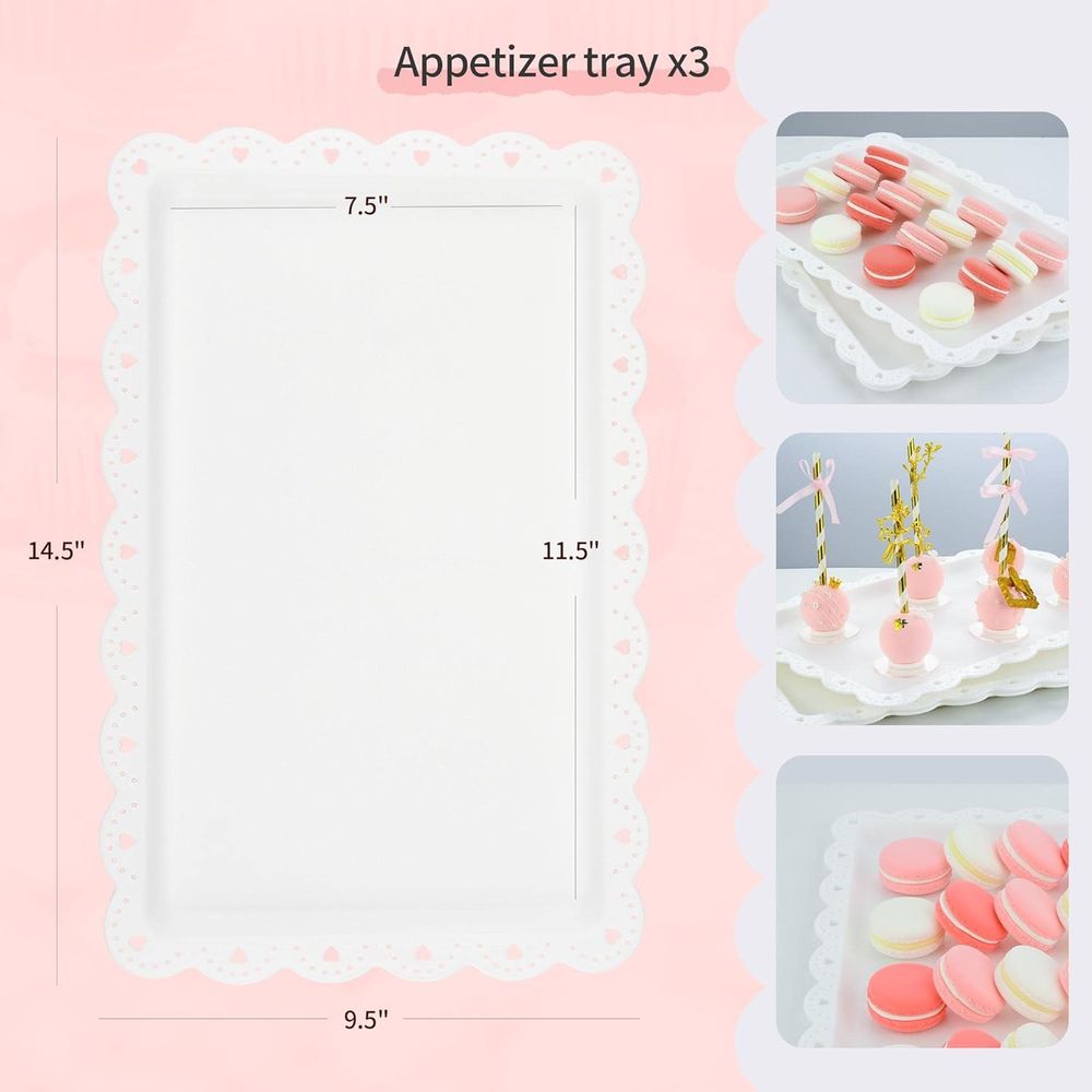 5 Piece Cake Stand Set with 2  - Cupcake Stand Tier 评论和价格