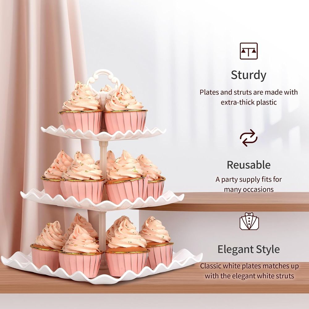 5 Piece Cake Stand Set with 2  - Cupcake Stand Tier 评论和价格