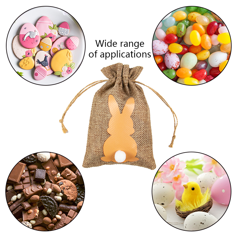 6/12/24pcs Easter Burlap Candy - Cotton Candy Cone 评论和价格