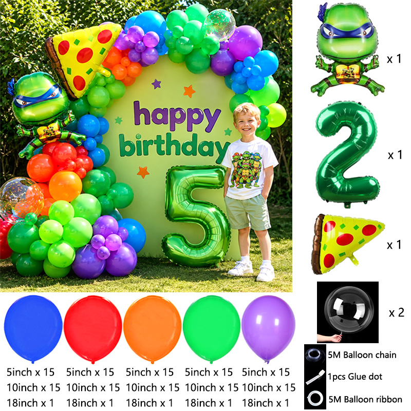 Kids Party Ninja Turtles Ballo - Balloon Arch Kit 评论和价格