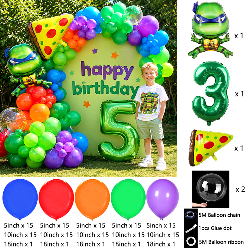 Kids Party Ninja Turtles Ballo - Balloon Arch Kit 评论和价格