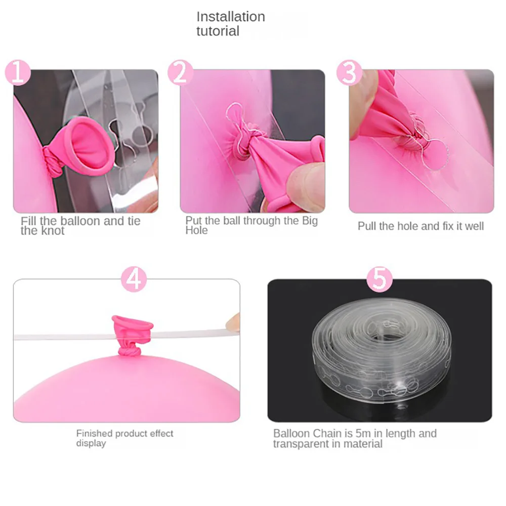 5M Transparent Balloon Chain S - Balloon Arch Kit 评论和价格