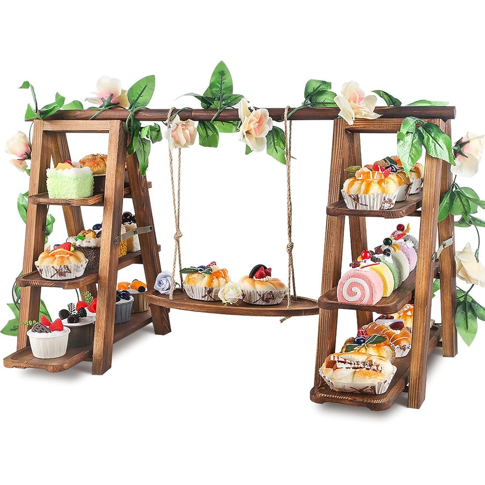 3 Tier Cupcake Stand with Swin - Cupcake Stand Tier 评论和价格