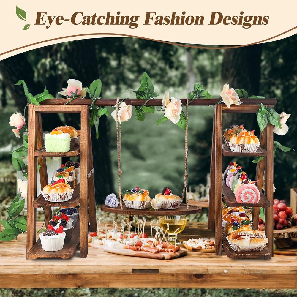3 Tier Cupcake Stand with Swin - Cupcake Stand Tier 评论和价格