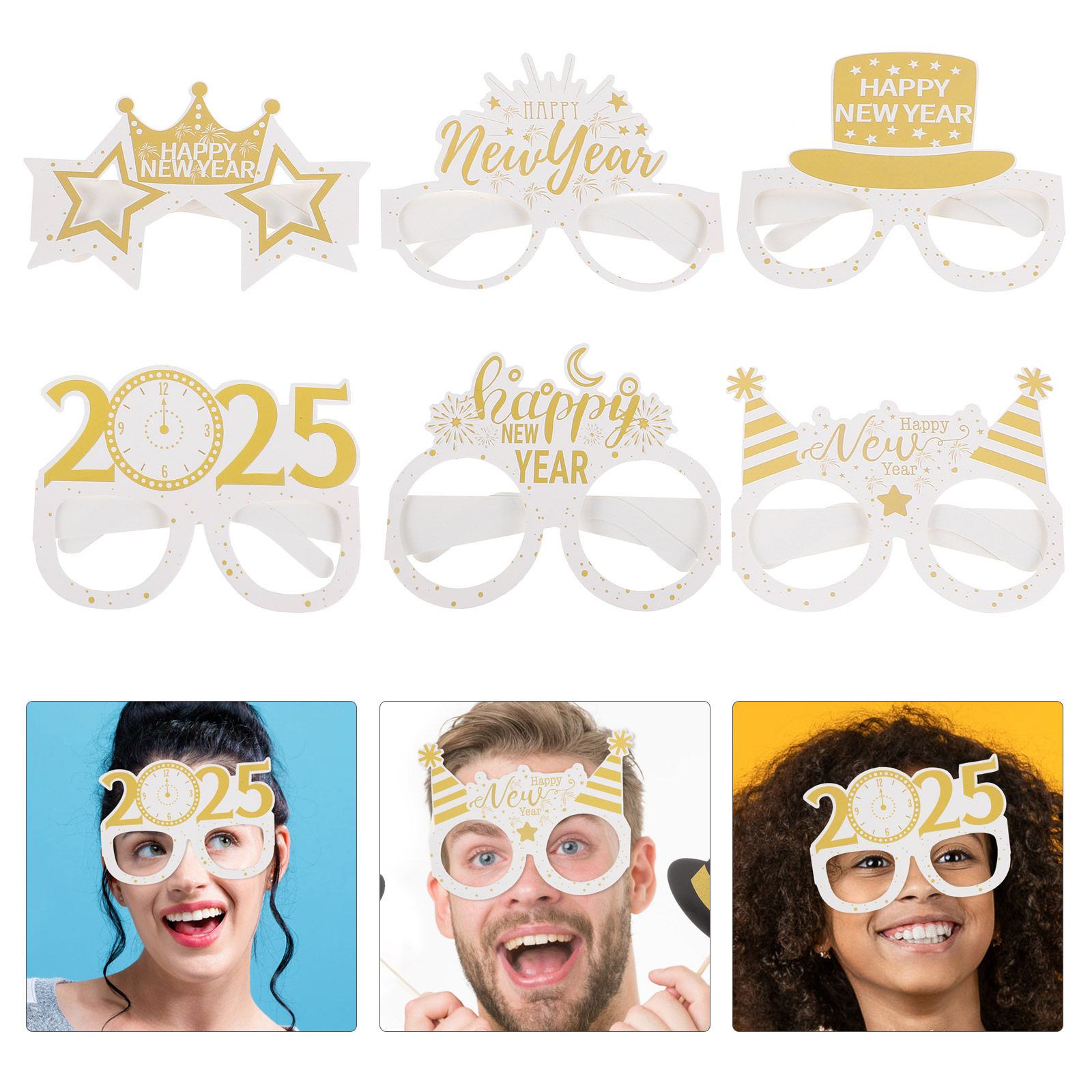 6Pcs Party Glasses Frame 2025  - Photo Booth Frame 评论和价格