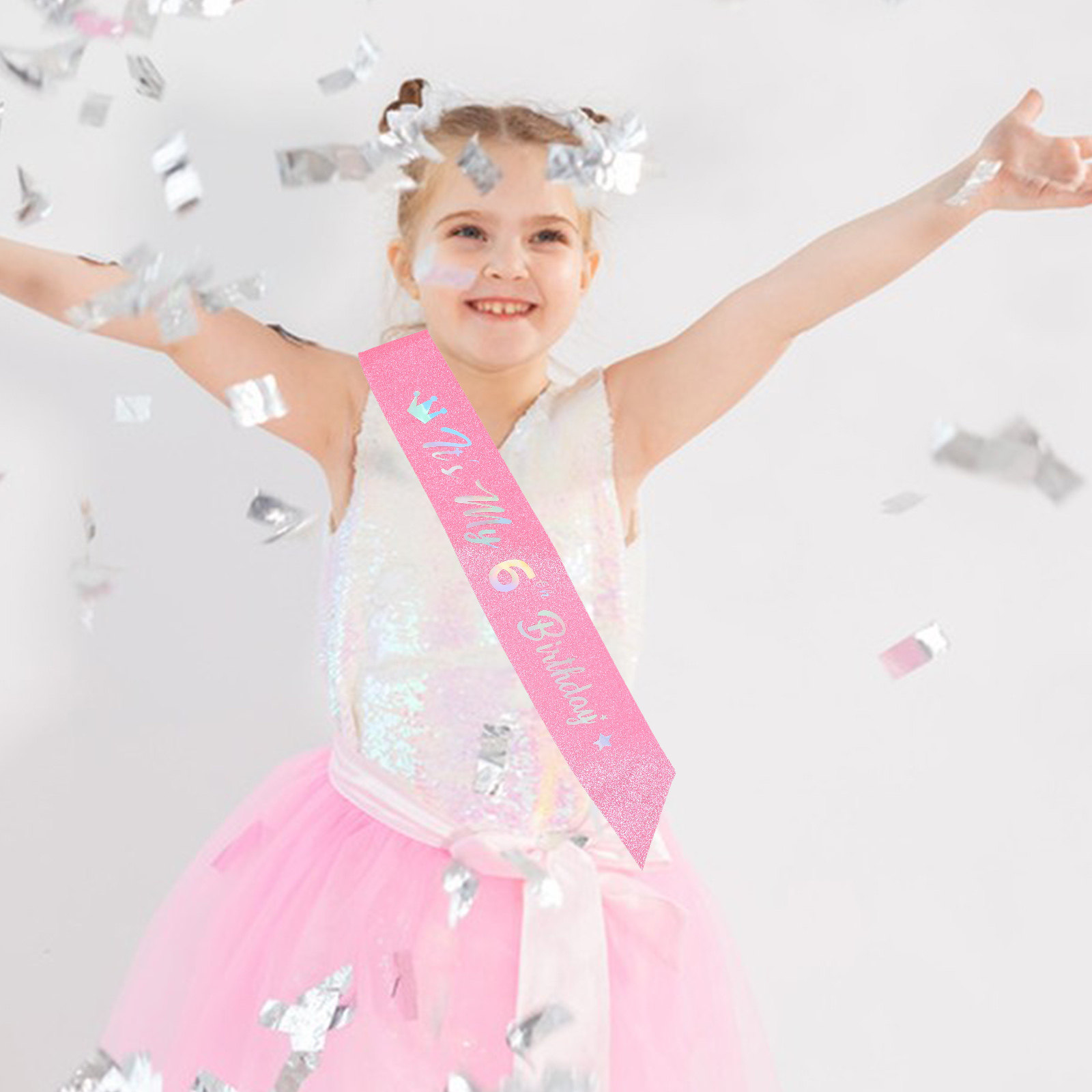 5Pcs It's My Birthday Pink Gli - Birthday Sash Glitter 评论和价格