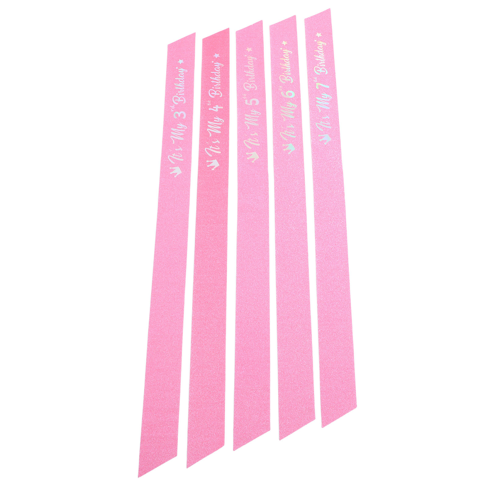 5Pcs It's My Birthday Pink Gli - Birthday Sash Glitter 评论和价格