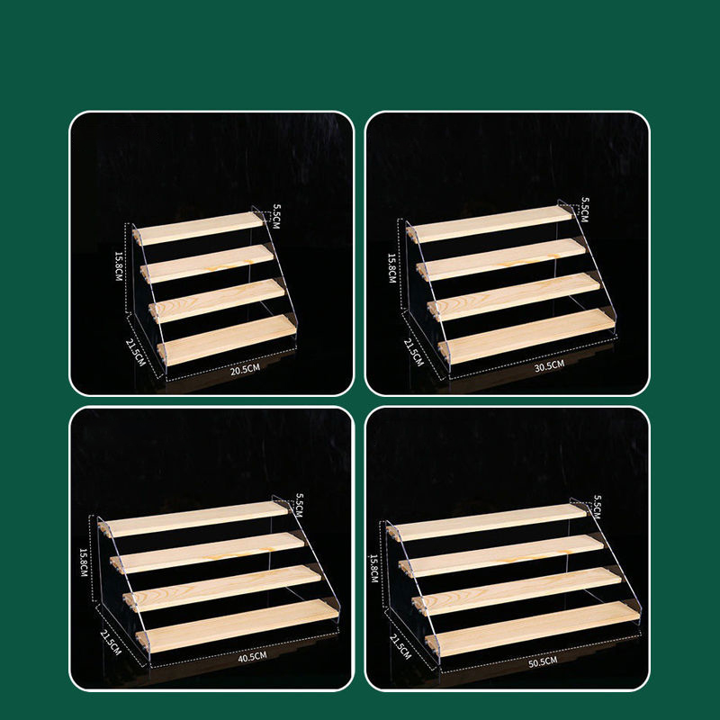 1-7 Step Acrylic Wood Display  - Cupcake Stand Tier 评论和价格