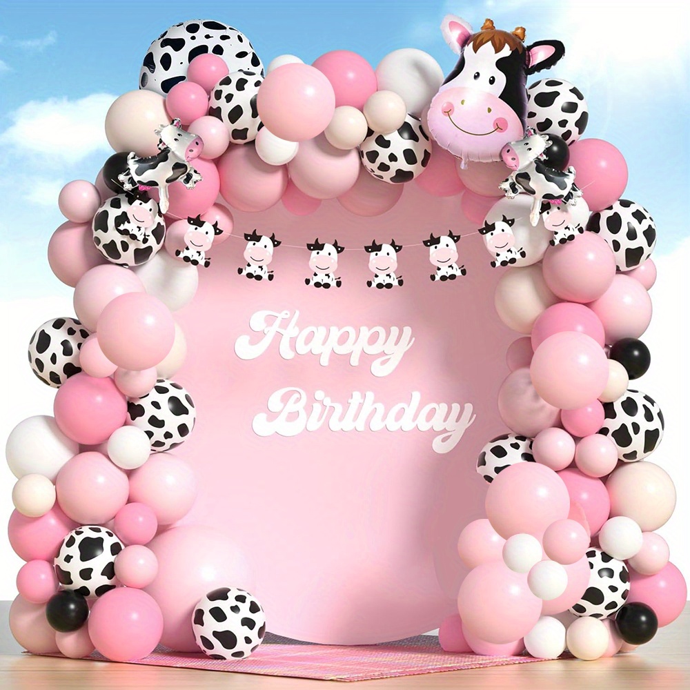 132PCS Cow Balloon Wreath Arch - Balloon Arch Kit 评论和价格